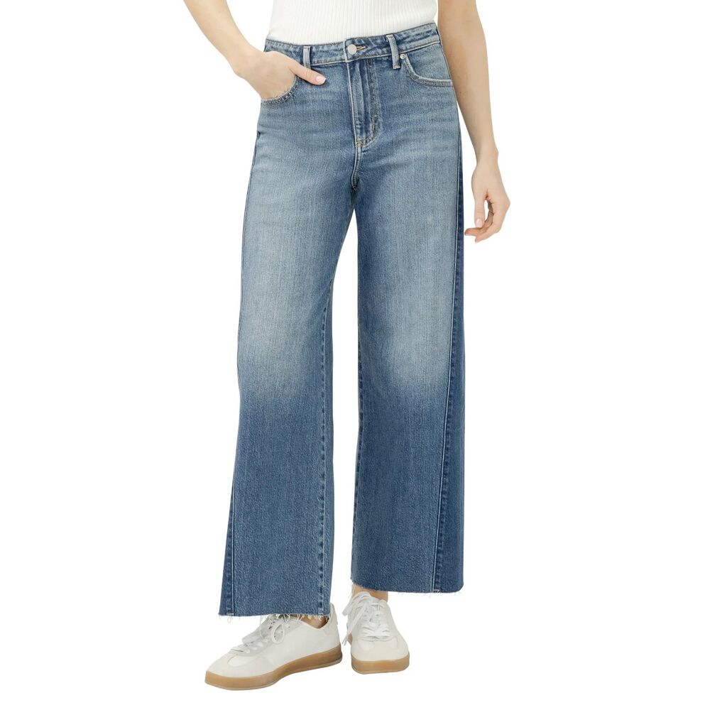 NWT Silver Jeans Co. Isbister High Rise Two-Tone Wide Leg Ankle Jeans 28/28